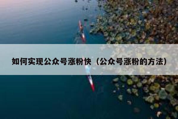 如何实现公众号涨粉快（公众号涨粉的方法） 第1张