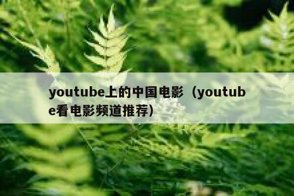 youtube上的中国电影（youtube看电影频道推荐） 第1张