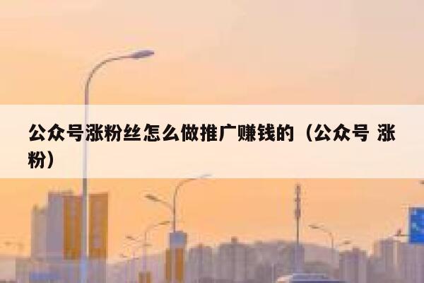 公众号涨粉丝怎么做推广赚钱的(公众号 涨粉) 第1张 公众号涨粉丝怎么做推广赚钱的(公众号 涨粉) 第1张