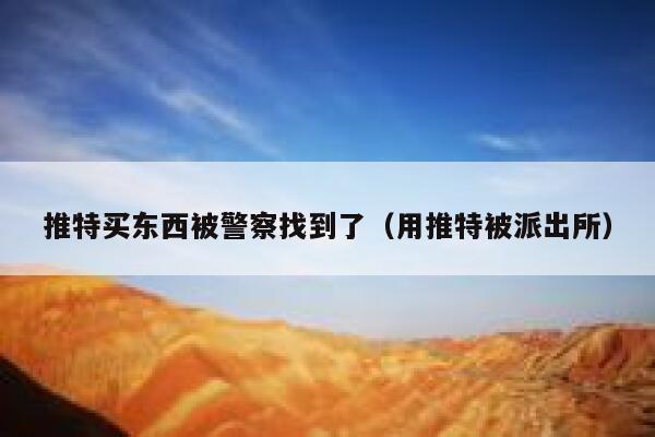 推特买东西被警察找到了（用推特被派出所） 第1张