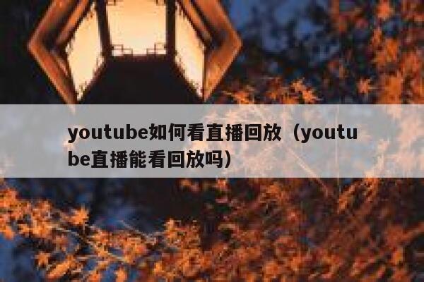 youtube如何看直播回放（youtube直播能看回放吗） 第1张