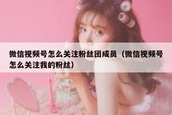 微信视频号怎么关注粉丝团成员(微信视频号怎么关注我的粉丝) 第1张 微信视频号怎么关注粉丝团成员(微信视频号怎么关注我的粉丝) 第1张