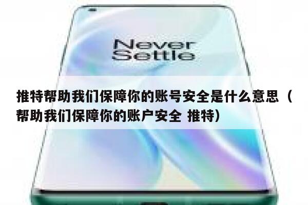 推特帮助我们保障你的账号安全是什么意思（帮助我们保障你的账户安全 推特） 第1张