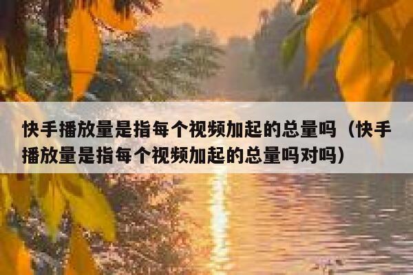 快手播放量是指每个视频加起的总量吗（快手播放量是指每个视频加起的总量吗对吗） 第1张
