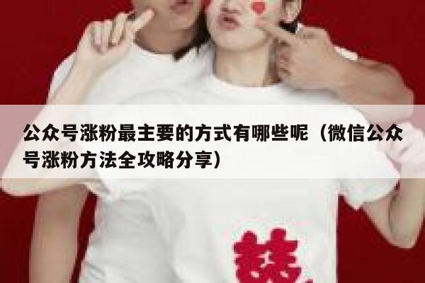 公众号涨粉最主要的方式有哪些呢（微信公众号涨粉方法全攻略分享） 第1张