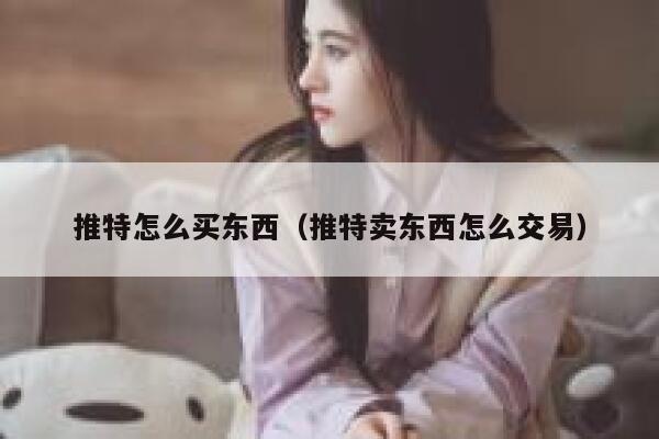 推特怎么买东西（推特卖东西怎么交易） 第1张