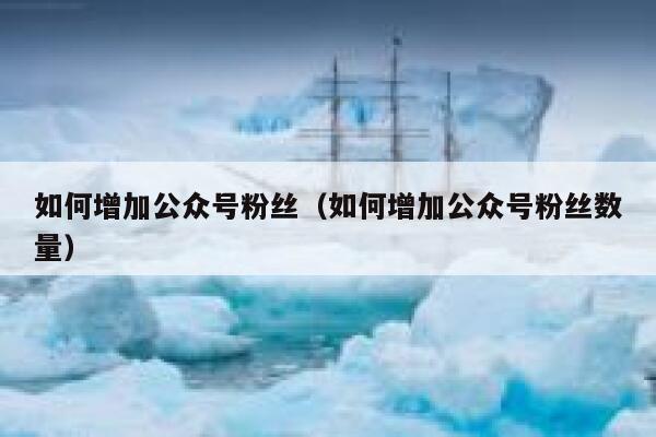 如何增加公众号粉丝（如何增加公众号粉丝数量） 第1张