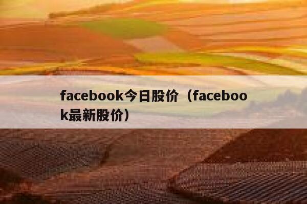 facebook今日股价（facebook最新股价） 第1张