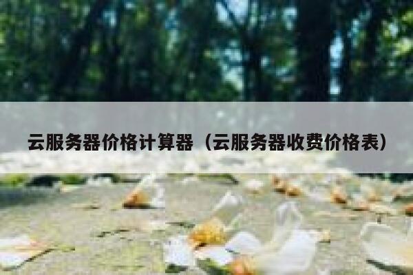 云服务器价格计算器（云服务器收费价格表） 第1张