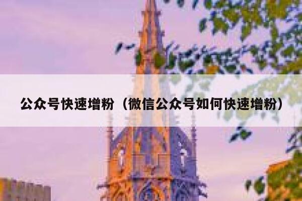 公众号快速增粉（微信公众号如何快速增粉） 第1张