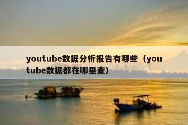 youtube数据分析报告有哪些（youtube数据都在哪里查） 第1张
