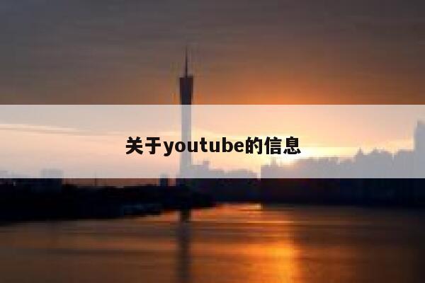 关于youtube的信息 第1张 关于youtube的信息 第1张