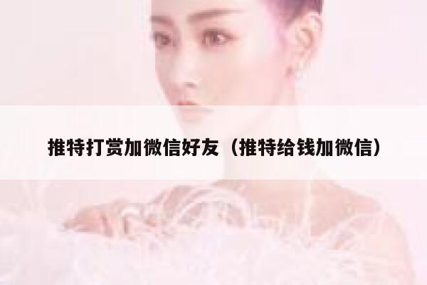 推特打赏加微信好友（推特给钱加微信） 第1张