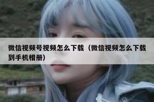 微信视频号视频怎么下载（微信视频怎么下载到手机相册） 第1张
