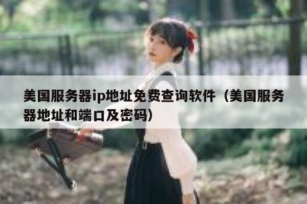 美国服务器ip地址免费查询软件（美国服务器地址和端口及密码） 第1张