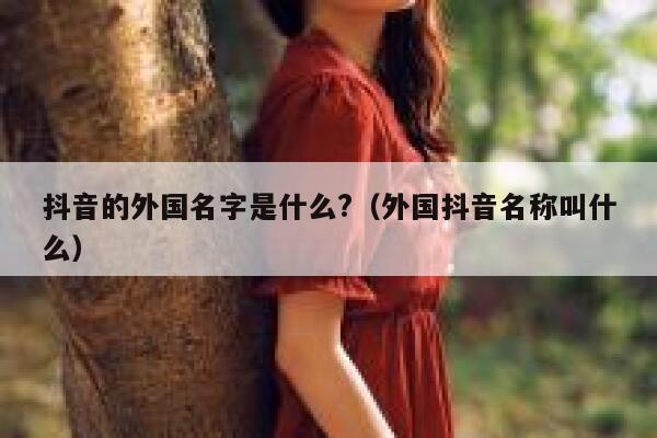 抖音的外国名字是什么?（外国抖音名称叫什么） 第1张