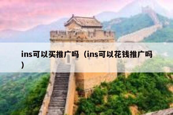 ins可以买推广吗（ins可以花钱推广吗） 第1张