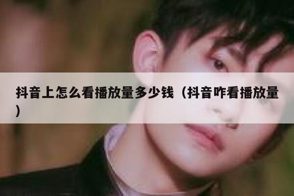 抖音上怎么看播放量多少钱（抖音咋看播放量） 第1张