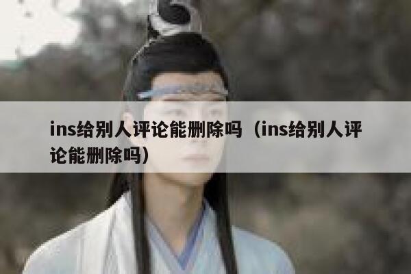 ins给别人评论能删除吗（ins给别人评论能删除吗） 第1张