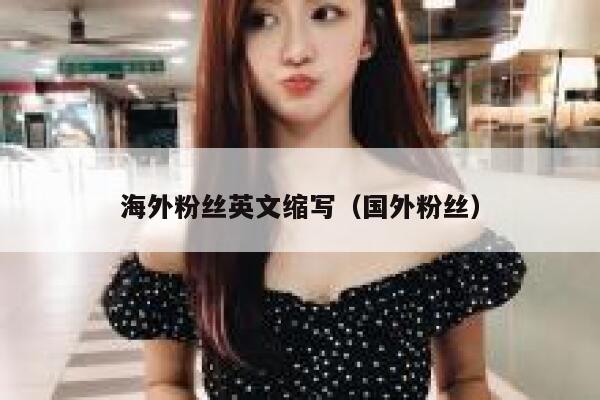 海外粉丝英文缩写（国外粉丝） 第1张