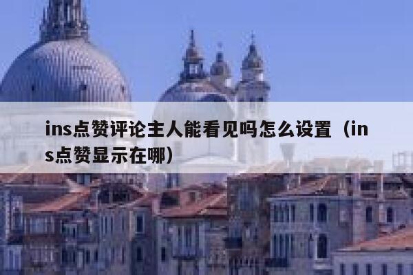 ins点赞评论主人能看见吗怎么设置（ins点赞显示在哪） 第1张