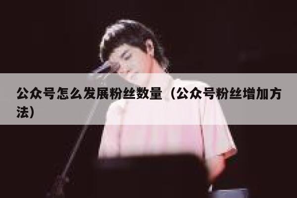 公众号怎么发展粉丝数量（公众号粉丝增加方法） 第1张