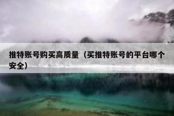 推特账号购买高质量（买推特账号的平台哪个安全） 第1张