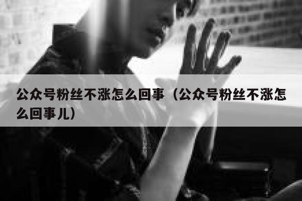 公众号粉丝不涨怎么回事（公众号粉丝不涨怎么回事儿） 第1张