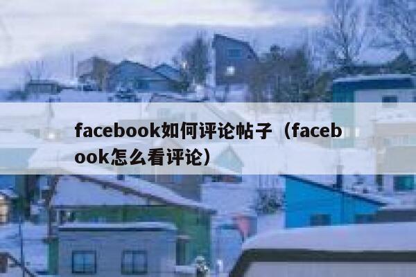 facebook如何评论帖子（facebook怎么看评论） 第1张