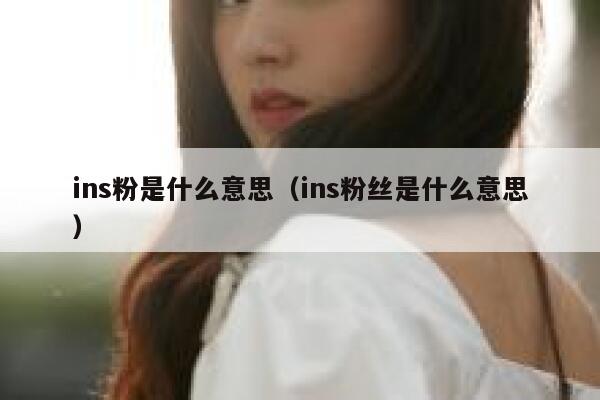 ins粉是什么意思（ins粉丝是什么意思） 第1张