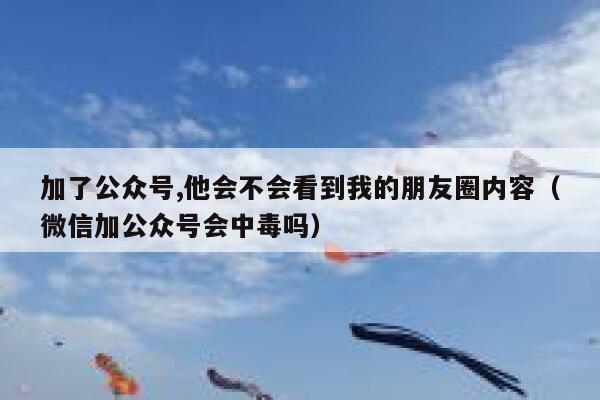 加了公众号,他会不会看到我的朋友圈内容（微信加公众号会中毒吗） 第1张