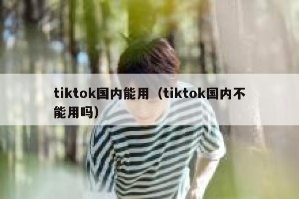tiktok国内能用（tiktok国内不能用吗） 第1张