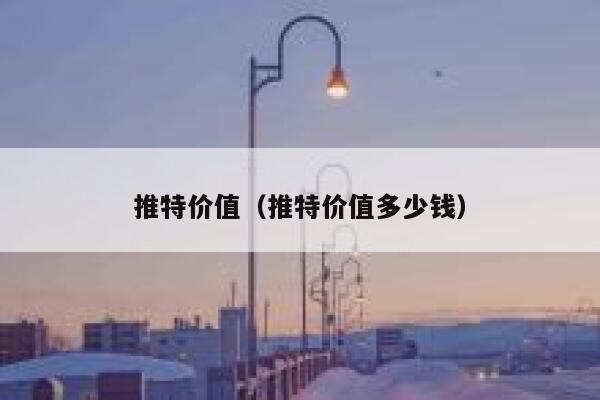 推特价值（推特价值多少钱） 第1张
