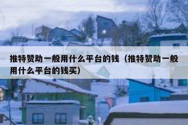 推特赞助一般用什么平台的钱（推特赞助一般用什么平台的钱买） 第1张