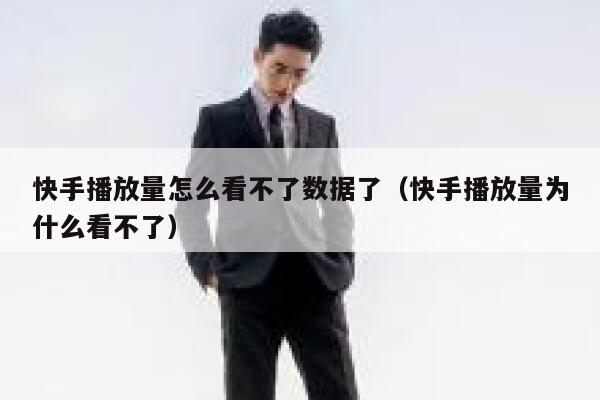 快手播放量怎么看不了数据了（快手播放量为什么看不了） 第1张
