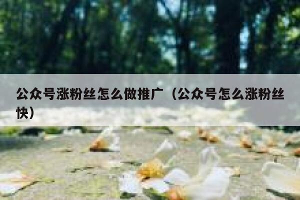 公众号涨粉丝怎么做推广（公众号怎么涨粉丝快） 第1张