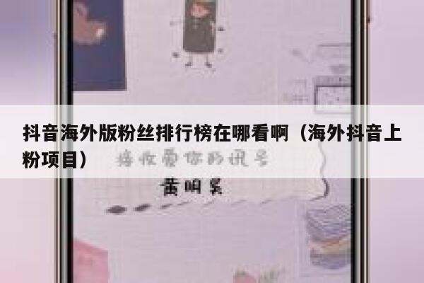抖音海外版粉丝排行榜在哪看啊（海外抖音上粉项目） 第1张