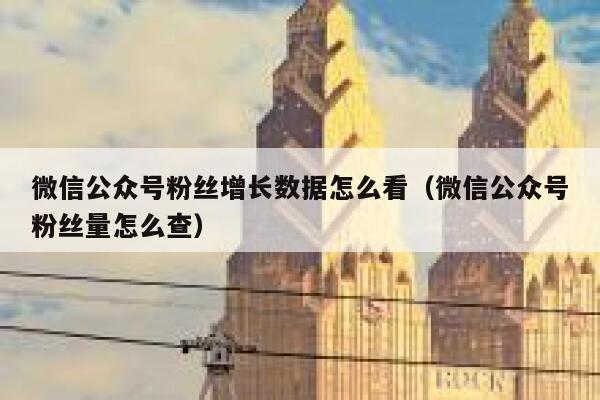 微信公众号粉丝增长数据怎么看（微信公众号粉丝量怎么查） 第1张