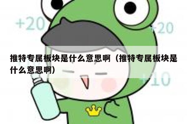 推特专属板块是什么意思啊（推特专属板块是什么意思啊） 第1张