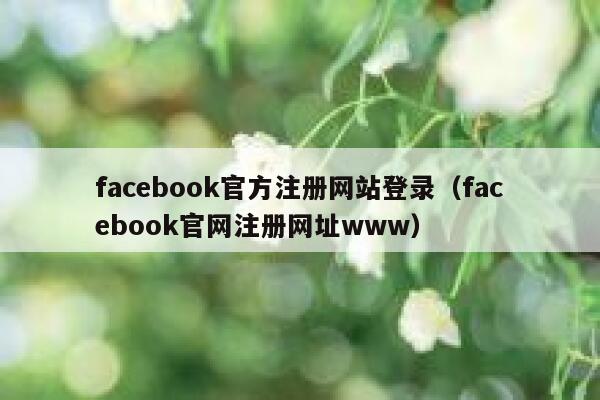 facebook官方注册网站登录（facebook官网注册网址www） 第1张