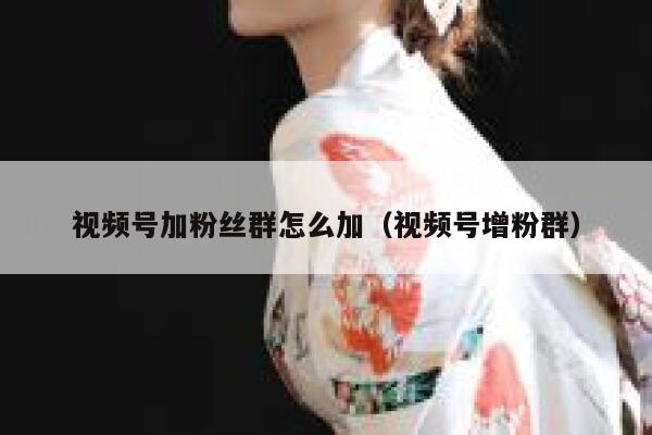 视频号加粉丝群怎么加（视频号增粉群） 第1张