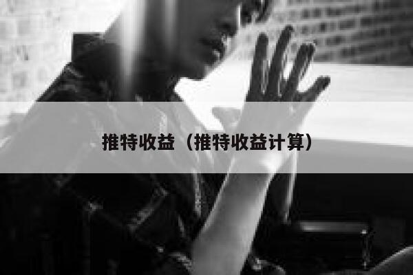 推特收益（推特收益计算） 第1张
