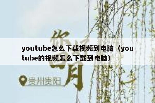 youtube怎么下载视频到电脑（youtube的视频怎么下载到电脑） 第1张