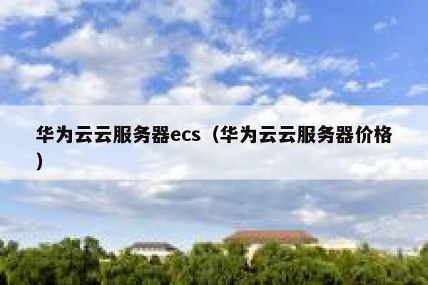 华为云云服务器ecs（华为云云服务器价格） 第1张