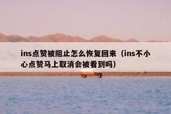 ins点赞被阻止怎么恢复回来（ins不小心点赞马上取消会被看到吗） 第1张