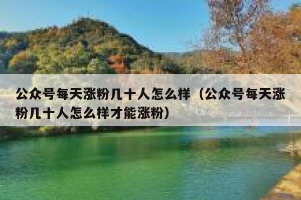 公众号每天涨粉几十人怎么样（公众号每天涨粉几十人怎么样才能涨粉） 第1张
