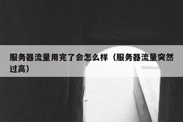 服务器流量用完了会怎么样（服务器流量突然过高） 第1张
