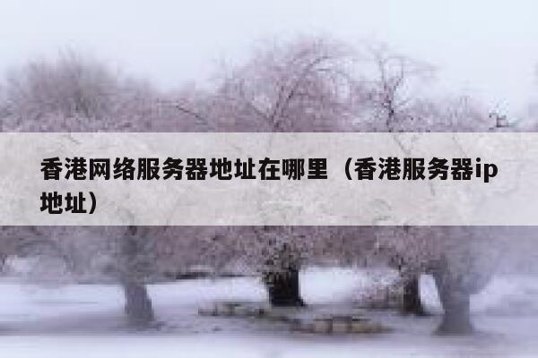 香港网络服务器地址在哪里（香港服务器ip地址） 第1张