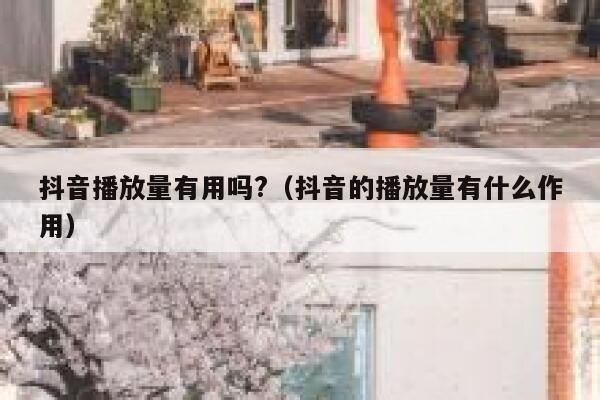 抖音播放量有用吗?（抖音的播放量有什么作用） 第1张