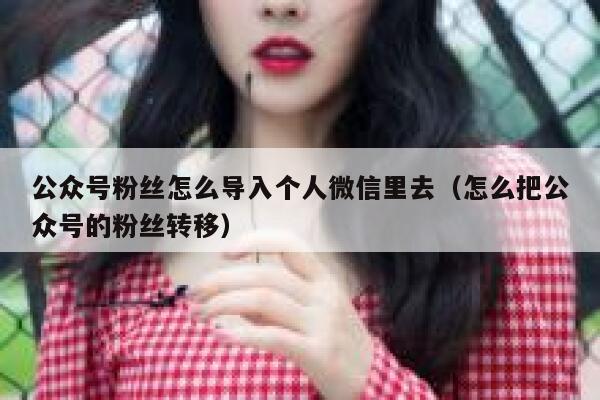 公众号粉丝怎么导入个人微信里去（怎么把公众号的粉丝转移） 第1张